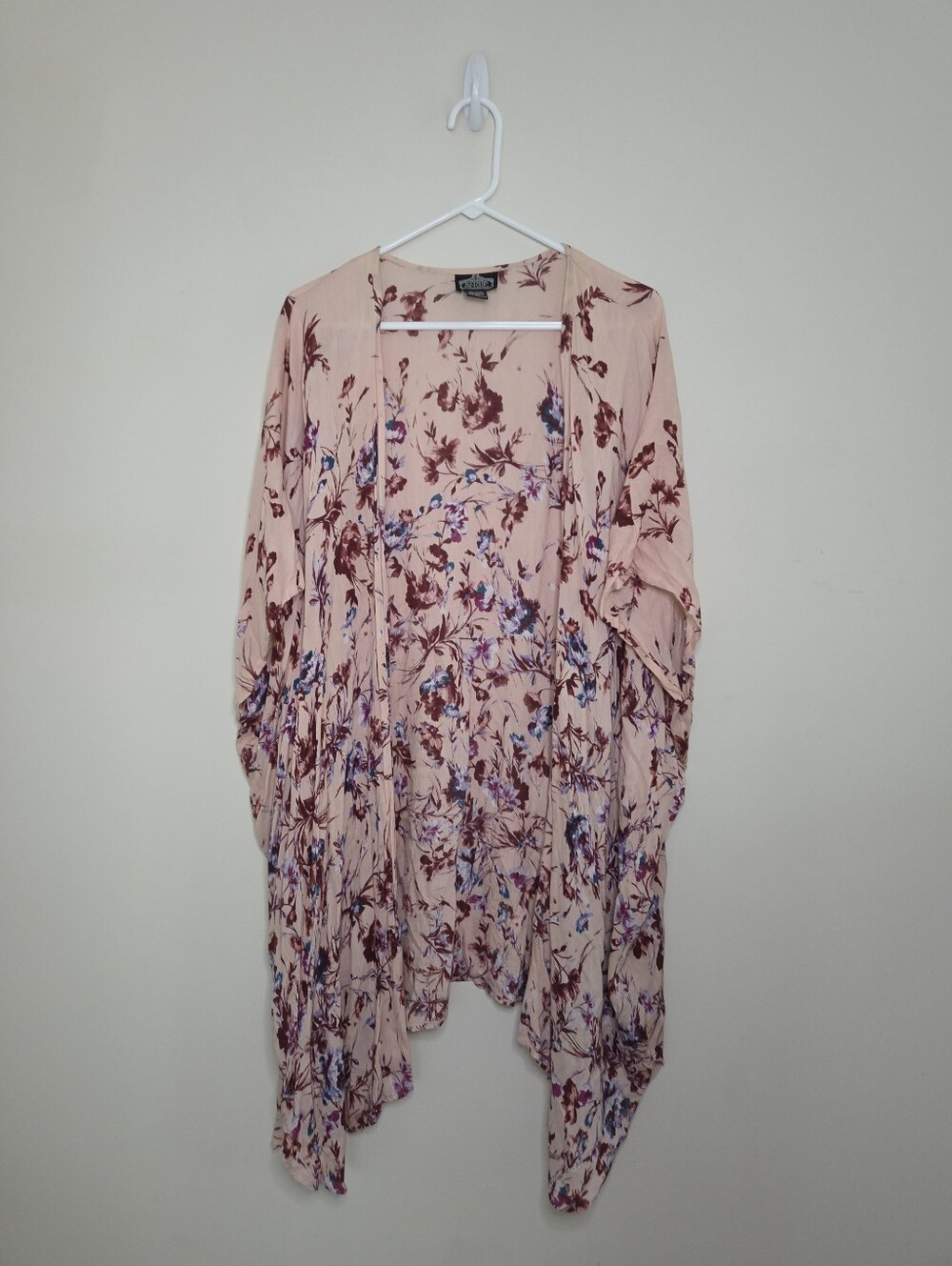 Women's Angie Floral Print Kimono Sz Large